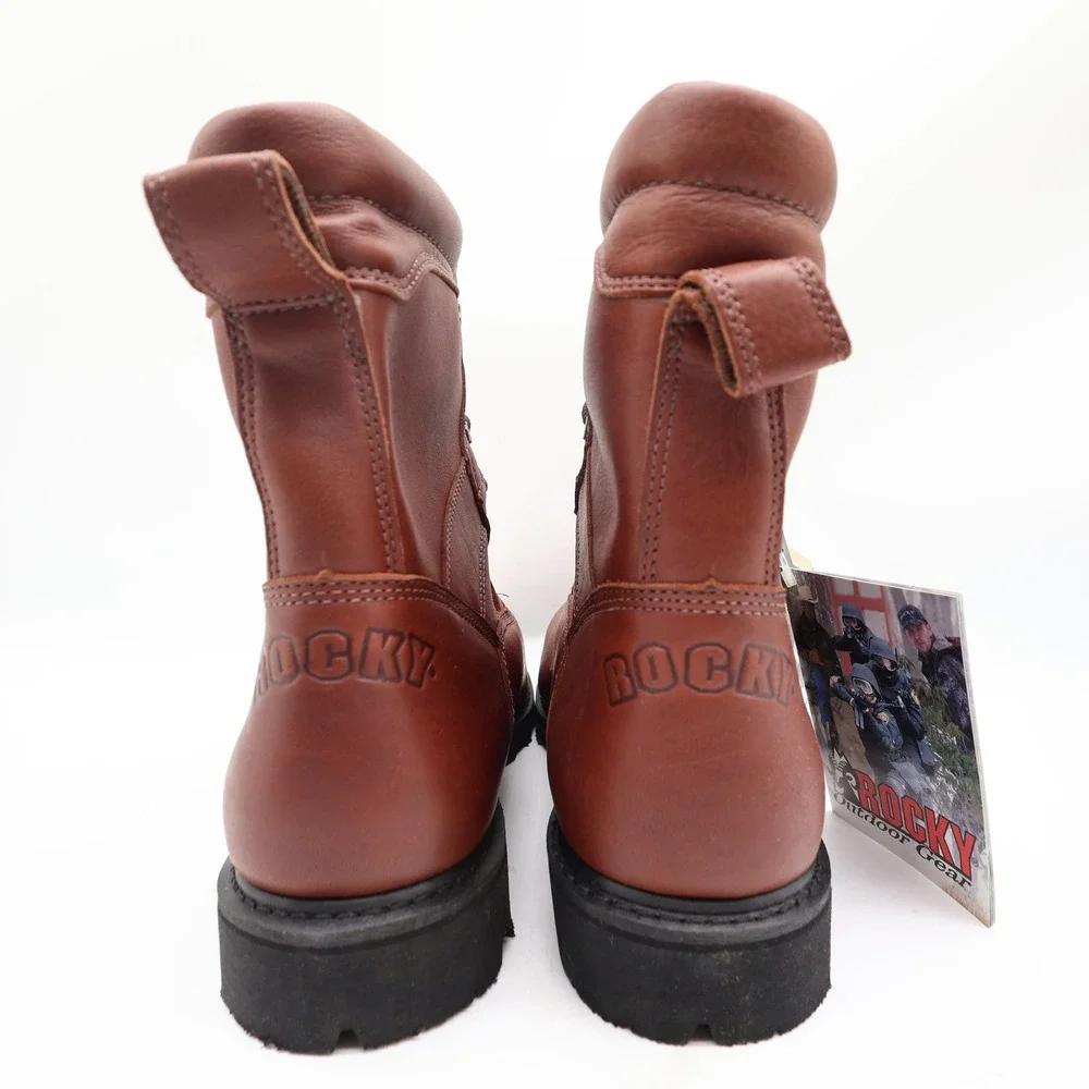 Rocky 6224 Steel Toe Ranger Mens 12 M Brown Leather Gore-Tex Work Boots NWT